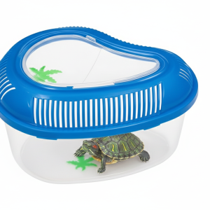 Portable Turtle & Fish Tank with Ventilated Transparent Cover – 3 Colors